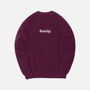 Never Not Bootleggin Running Box Logo Crewneck